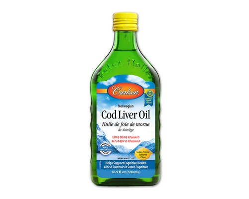 Carlson Cod Liver Oil 500ml - Lemon