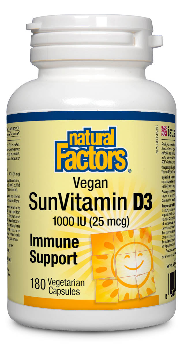 Natural Factors Vegan Vitamin D 1000IU 180 caps