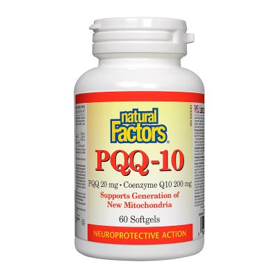 Natural FactorsPQQ-10 +200mg CoQ10 60 softgels